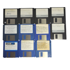Vintage GameTek Floppy Disk Games Jeopardy, Card Shark, Family Fued LOT Untested